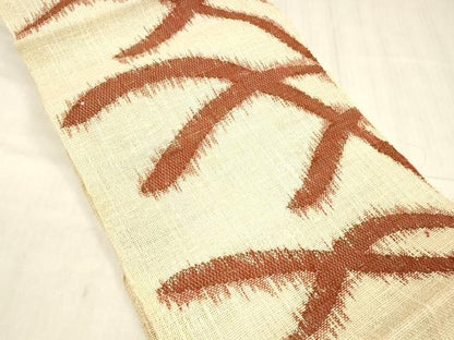 平和屋着物＊夏物 八寸名古屋帯 抽象文様 正絹 逸品 DABE6141cm