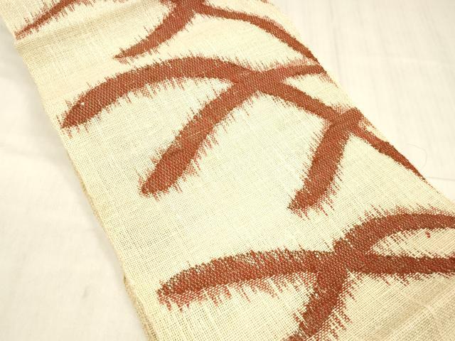 平和屋着物＊夏物 八寸名古屋帯 抽象文様 正絹 逸品 DABE6141cm