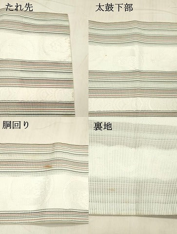 平和屋着物＊夏物 博多織 九寸名古屋帯 梟間道 DABE6144cm