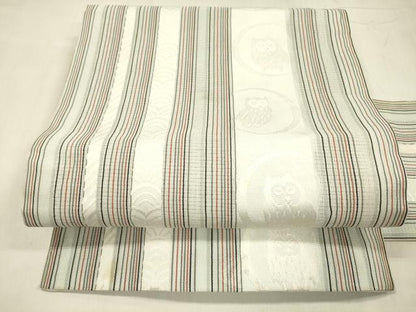 平和屋着物＊夏物 博多織 九寸名古屋帯 梟間道 DABE6144cm