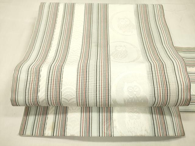 平和屋着物＊夏物 博多織 九寸名古屋帯 梟間道 DABE6144cm