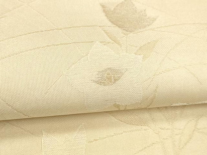 平和屋着物＊夏物 六通柄袋帯 草花文 金銀糸 正絹 逸品 DABE6145cm