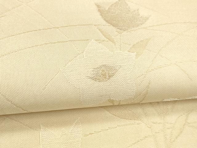 平和屋着物＊夏物 六通柄袋帯 草花文 金銀糸 正絹 逸品 DABE6145cm