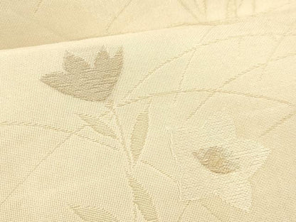 平和屋着物＊夏物 六通柄袋帯 草花文 金銀糸 正絹 逸品 DABE6145cm