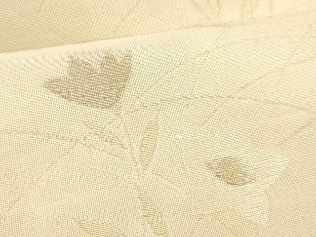 平和屋着物＊夏物 六通柄袋帯 草花文 金銀糸 正絹 逸品 DABE6145cm