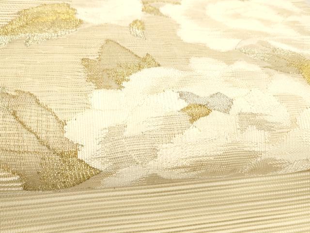 平和屋着物＊夏物 絽綴れ 八寸名古屋帯 草花文 金銀糸 正絹 逸品 DABE6148cm