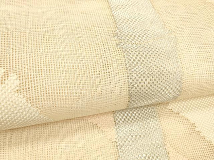 平和屋着物＊夏物 六通柄袋帯 竹文 銀糸 正絹 逸品 DABE6151cm