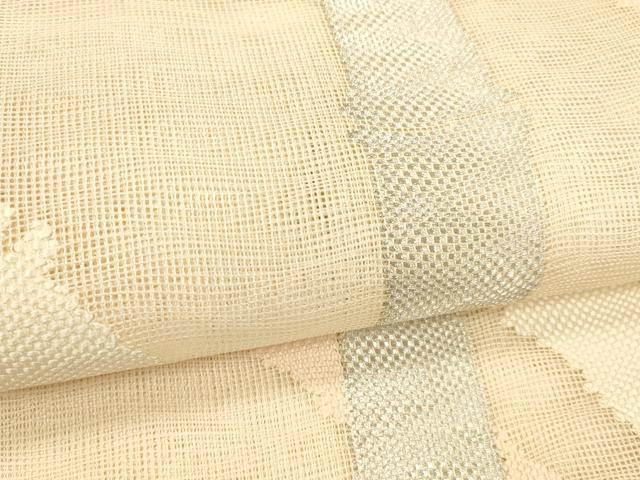 平和屋着物＊夏物 六通柄袋帯 竹文 銀糸 正絹 逸品 DABE6151cm