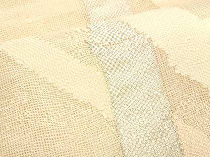 平和屋着物＊夏物 六通柄袋帯 竹文 銀糸 正絹 逸品 DABE6151cm