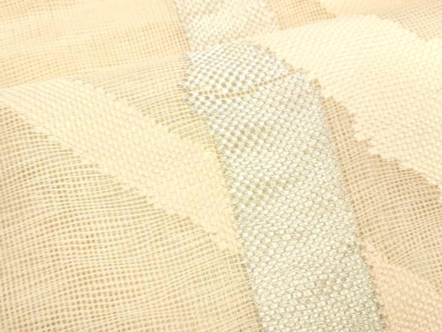 平和屋着物＊夏物 六通柄袋帯 竹文 銀糸 正絹 逸品 DABE6151cm