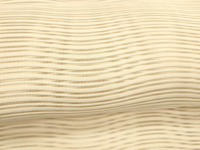 平和屋着物＊夏物 絽綴れ 八寸名古屋帯 よろけ縞 肌色 正絹 逸品 DABE6159cm