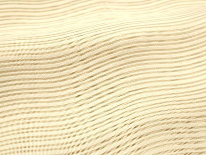 平和屋着物＊夏物 絽綴れ 八寸名古屋帯 よろけ縞 肌色 正絹 逸品 DABE6159cm