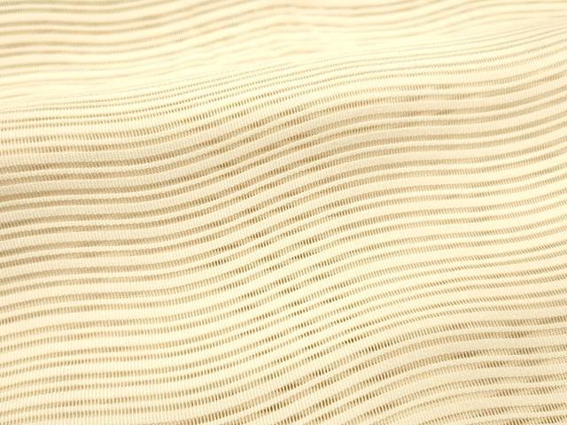 平和屋着物＊夏物 絽綴れ 八寸名古屋帯 よろけ縞 肌色 正絹 逸品 DABE6159cm