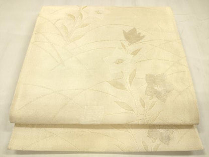 平和屋着物＊夏物 六通柄袋帯 草花文 金銀糸 三越扱い 正絹 逸品 DABE6163cm