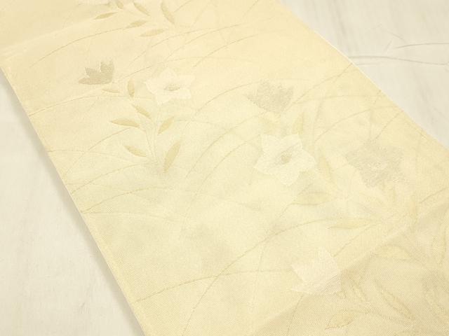 平和屋着物＊夏物 六通柄袋帯 草花文 金銀糸 三越扱い 正絹 逸品 DABE6163cm
