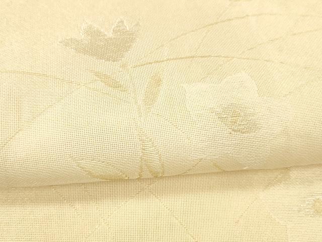 平和屋着物＊夏物 六通柄袋帯 草花文 金銀糸 三越扱い 正絹 逸品 DABE6163cm