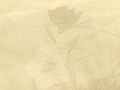 平和屋着物＊夏物 六通柄袋帯 草花文 金銀糸 三越扱い 正絹 逸品 DABE6163cm