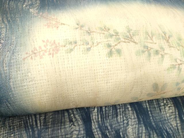 平和屋着物＊夏物 九寸名古屋帯 手描き 草花文 正絹 逸品 DABE6164cm
