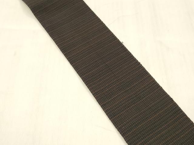 平和屋着物●男性　本場筑前博多織　角帯　横段文　証紙付き　正絹　逸品　DABE6167cm