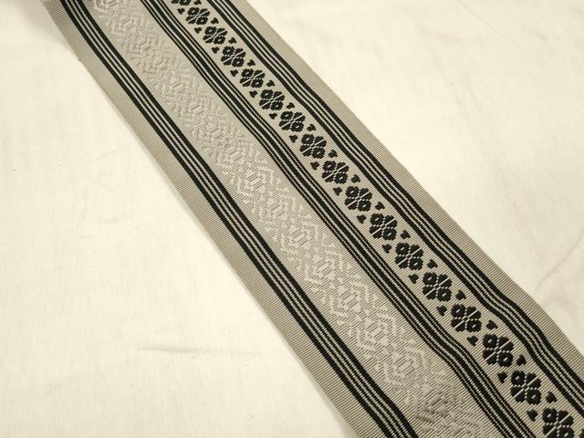 平和屋着物●男性　本場筑前博多織　角帯　献上　証紙付き　正絹　逸品　DABE6169cm