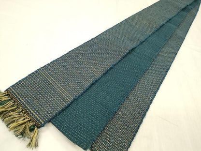 平和屋着物●男性　本場筑前博多織　両面　角帯　抽象文様　正絹　逸品　DABE6170cm