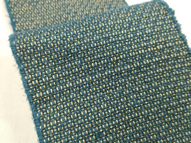 平和屋着物●男性　本場筑前博多織　両面　角帯　抽象文様　正絹　逸品　DABE6170cm
