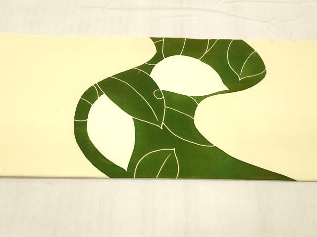 平和屋着物●塩瀬　九寸名古屋帯　駒刺繍　色紙枝葉文　金彩　正絹　逸品　CABD5871hy Yahoo!オークション - 平和屋本店 極上 塩瀬 九寸名古屋帯 枝桜文 金彩