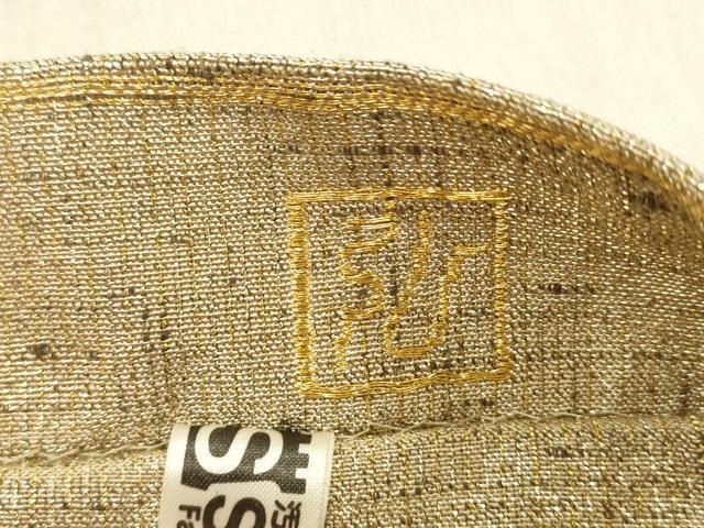 平和屋着物●桝屋高尾　ねん金綴錦　全通柄袋帯　段霞文　金銀糸　正絹　逸品　DABE6197cm