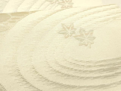 平和屋着物＊夏物 八寸名古屋帯 竜田川 金銀糸 DABE6202cm