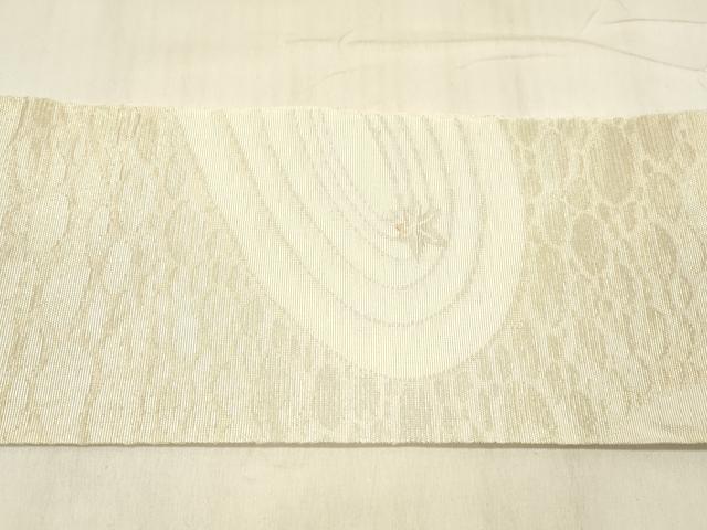 平和屋着物＊夏物 八寸名古屋帯 竜田川 金銀糸 DABE6202cm
