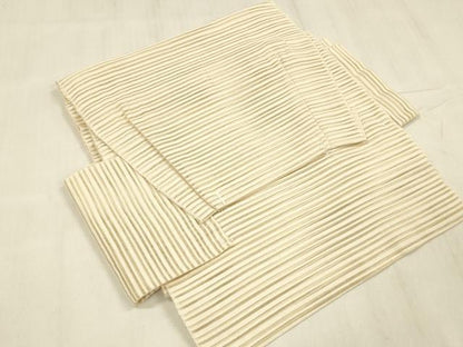 平和屋着物＊夏物 絽綴れ つけ帯 枝花文 金銀糸 正絹 逸品 DABE6206cm