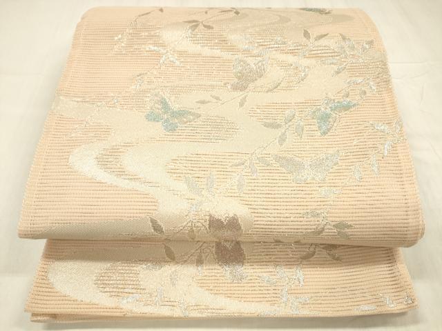 平和屋着物＊夏物　六通柄　京袋帯　流水草花文　DABE6043cm 平和屋着物＊夏物 六通柄 京袋帯 流水草花文 DABE6043cmの通販 by 平和