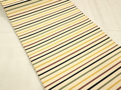 平和屋着物●爪掻き本綴れ　八寸名古屋帯　横段文　正絹　逸品　DABE6215cm
