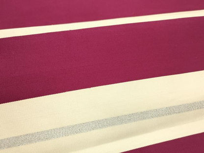 平和屋着物●爪掻き本綴れ　八寸名古屋帯　横段文　銀糸　正絹　逸品　DABE6233cm