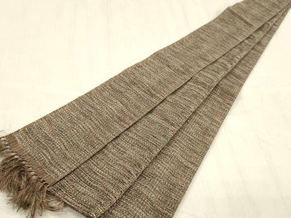 平和屋着物●男性　本場筑前博多織　角帯　霞文　正絹　逸品　DABE6237cm
