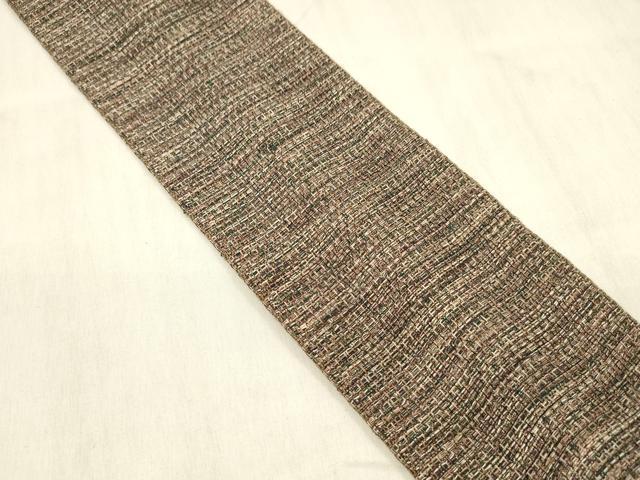 平和屋着物●男性　本場筑前博多織　角帯　霞文　正絹　逸品　DABE6237cm