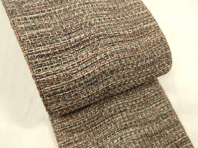 平和屋着物●男性　本場筑前博多織　角帯　霞文　正絹　逸品　DABE6237cm