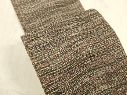 平和屋着物●男性　本場筑前博多織　角帯　霞文　正絹　逸品　DABE6237cm