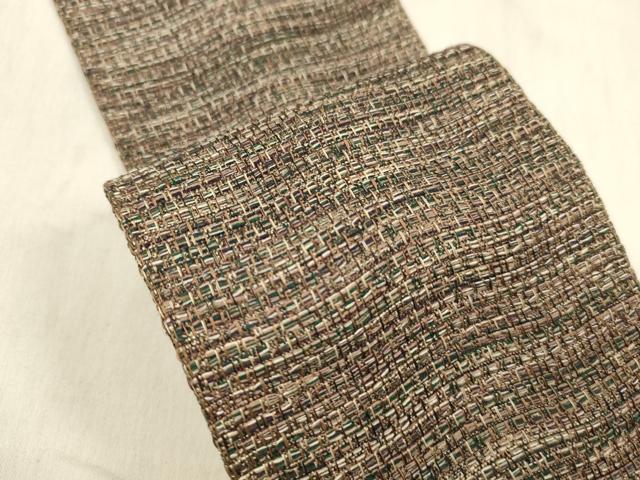 平和屋着物●男性　本場筑前博多織　角帯　霞文　正絹　逸品　DABE6237cm