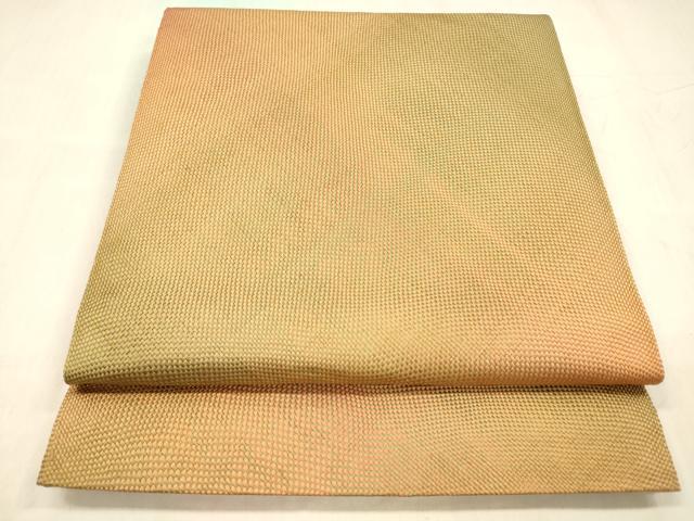 平和屋着物●全通柄　京袋帯　組織　霞文　正絹　逸品　DABE6251cm