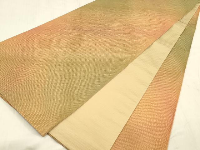 平和屋着物●全通柄　京袋帯　組織　霞文　正絹　逸品　DABE6251cm