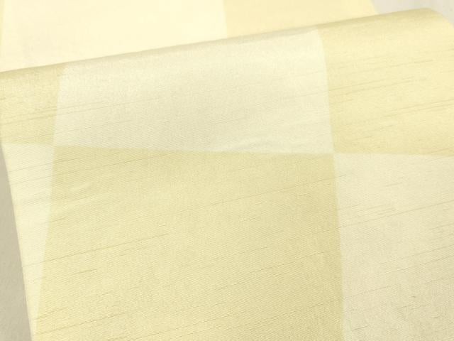 平和屋着物●両面　半幅帯　舞花文　市松文様　DABE6264cm