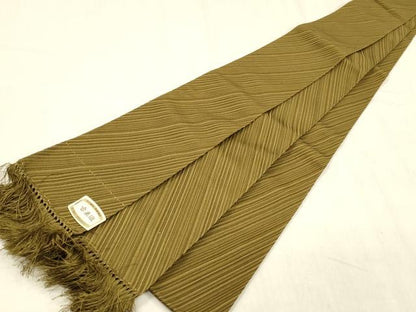 平和屋着物●男性　角帯　宝来織　斜線文　正絹　逸品　DABE6268cm
