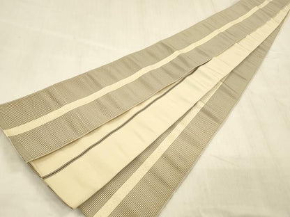 平和屋着物●男性　本場筑前博多織　角帯　献上　正絹　逸品　DABE6269cm