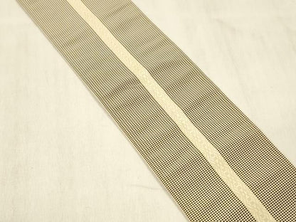 平和屋着物●男性　本場筑前博多織　角帯　献上　正絹　逸品　DABE6269cm