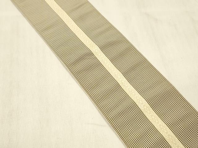 平和屋着物●男性　本場筑前博多織　角帯　献上　正絹　逸品　DABE6269cm