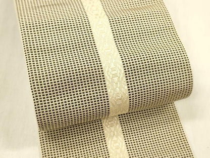 平和屋着物●男性　本場筑前博多織　角帯　献上　正絹　逸品　DABE6269cm