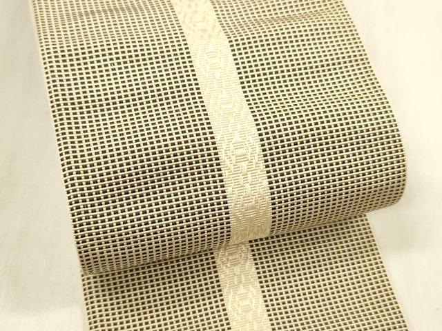 平和屋着物●男性　本場筑前博多織　角帯　献上　正絹　逸品　DABE6269cm