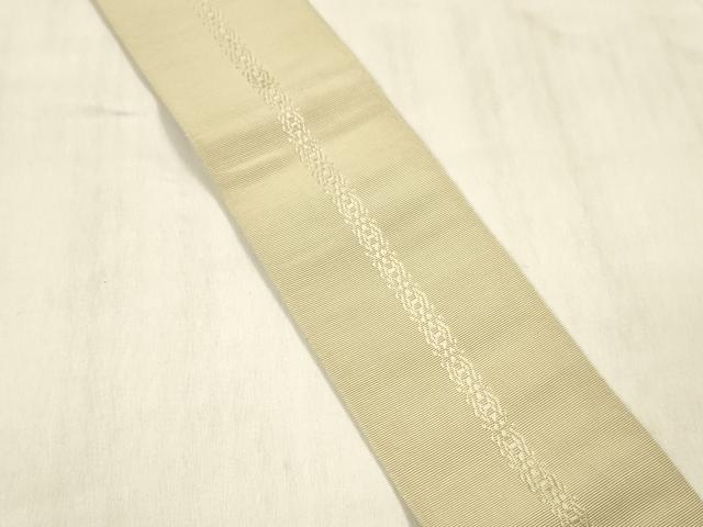 平和屋着物●男性　本場筑前博多織　両面　角帯　献上　間道　正絹　逸品　DABE6272cm