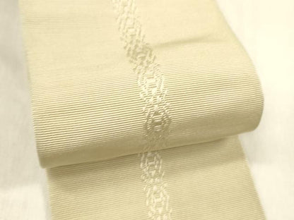 平和屋着物●男性　本場筑前博多織　両面　角帯　献上　間道　正絹　逸品　DABE6272cm